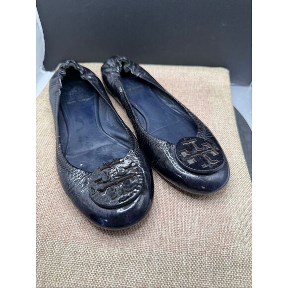 Tory Burch Minnie Ballet Flats Black Read - Picture 1 of 9